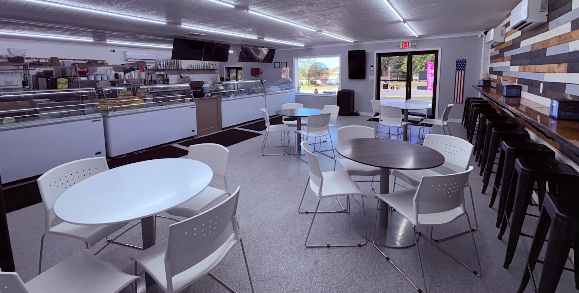 Rocky's Place Ice Cream counter and dining area